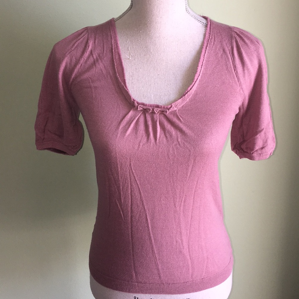 Ann Taylor LOFT Mauve Pink Knit Top